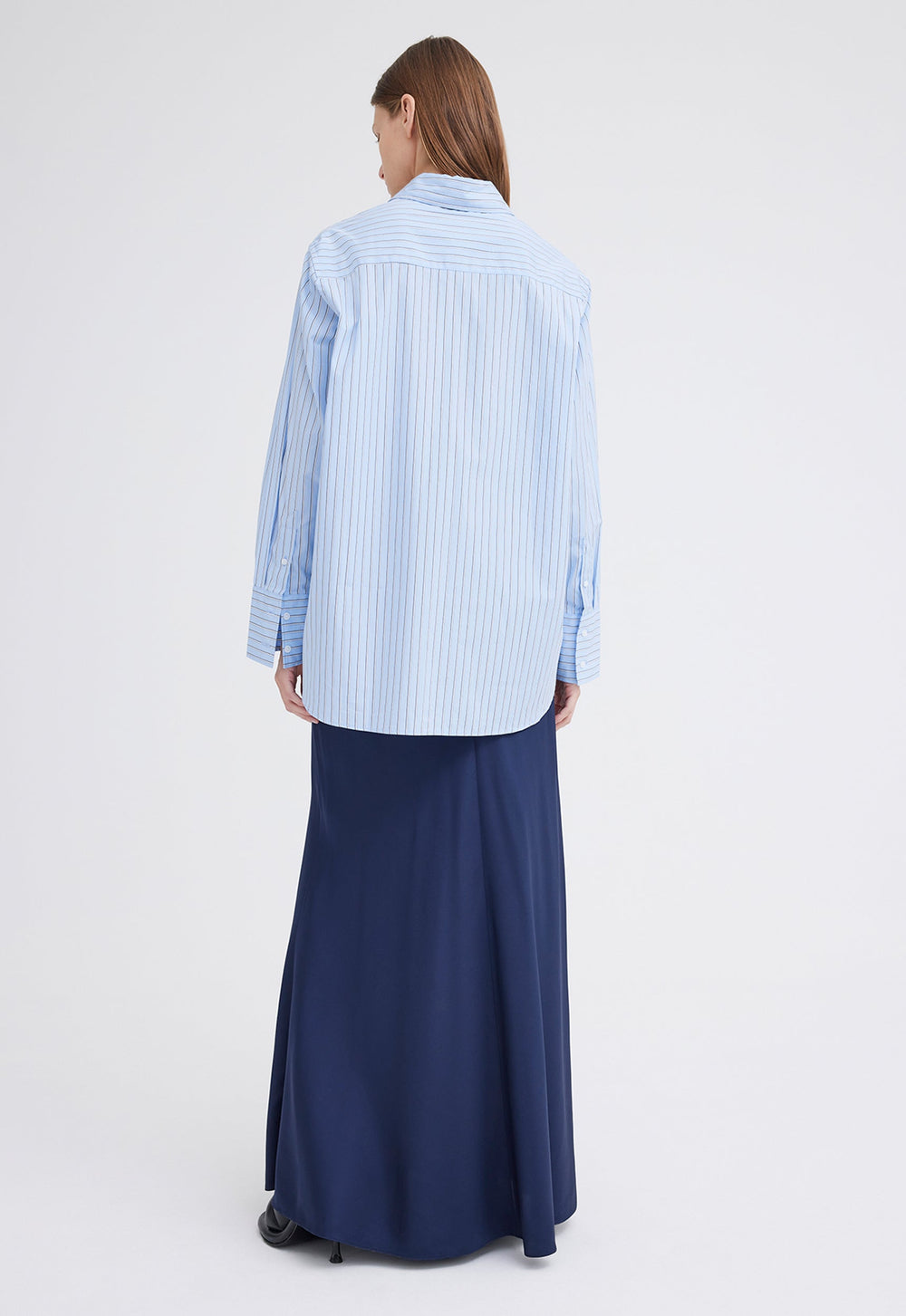 Jac+Jack Den Italian Cotton Shirt - Big Blue Stripe